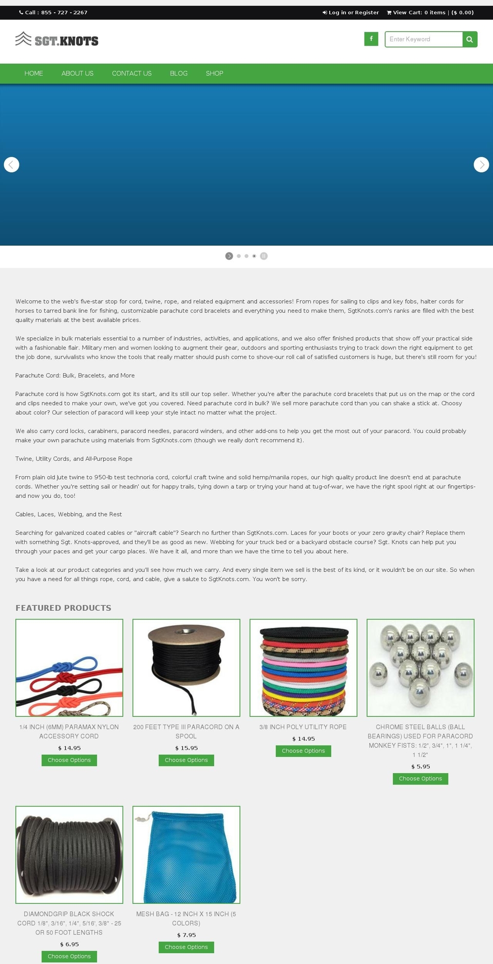 sgtknot.com shopify website screenshot