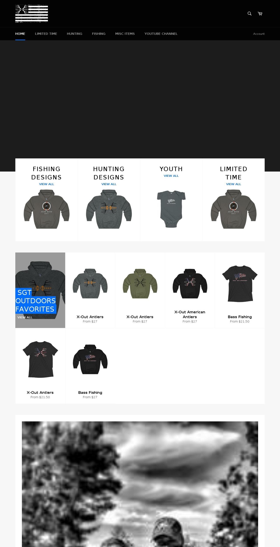 sgtoutdoors.com — Shopify storefront screenshot