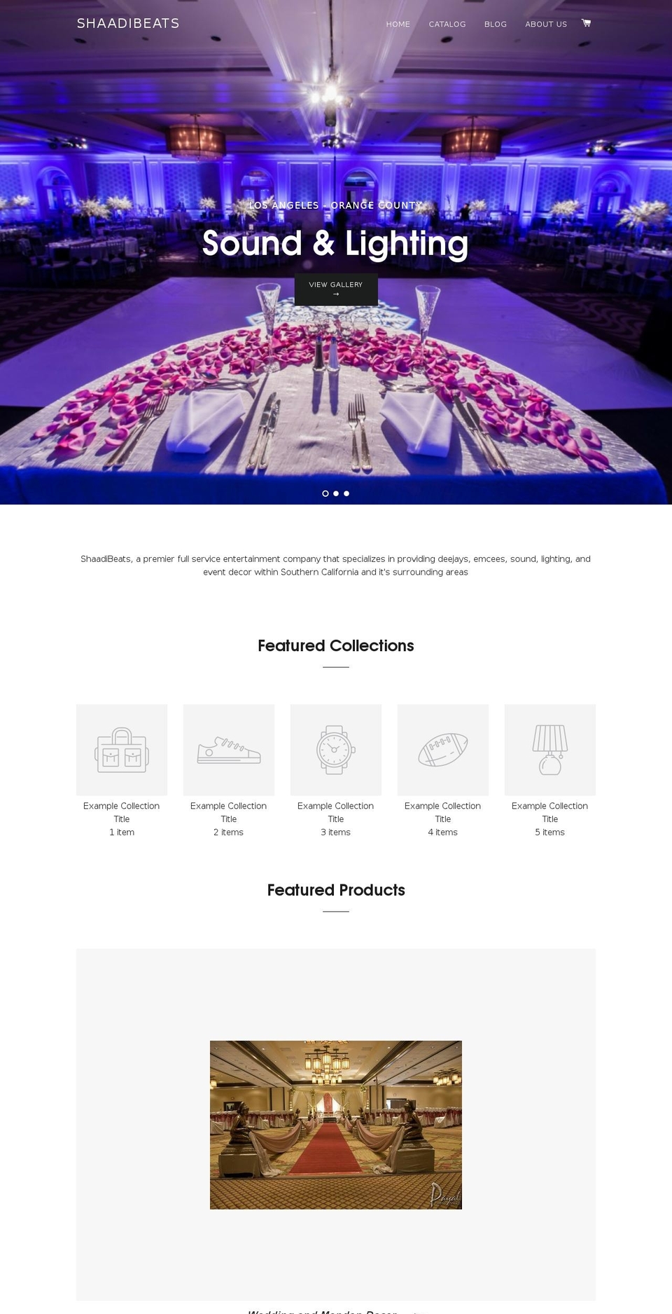 shaadibeats.com shopify website screenshot