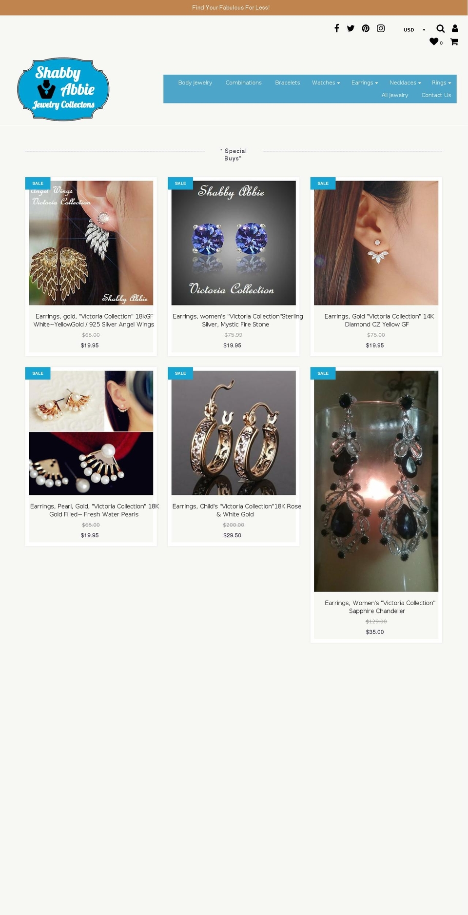 shabbyabbie.com — Shopify storefront screenshot