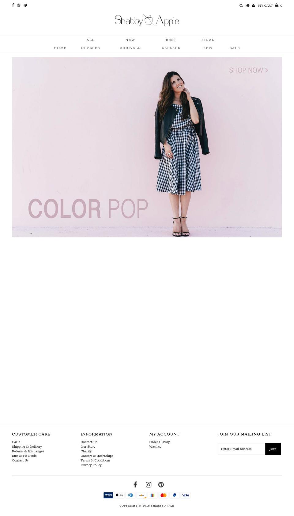 shabbyapple.com — Shopify storefront screenshot