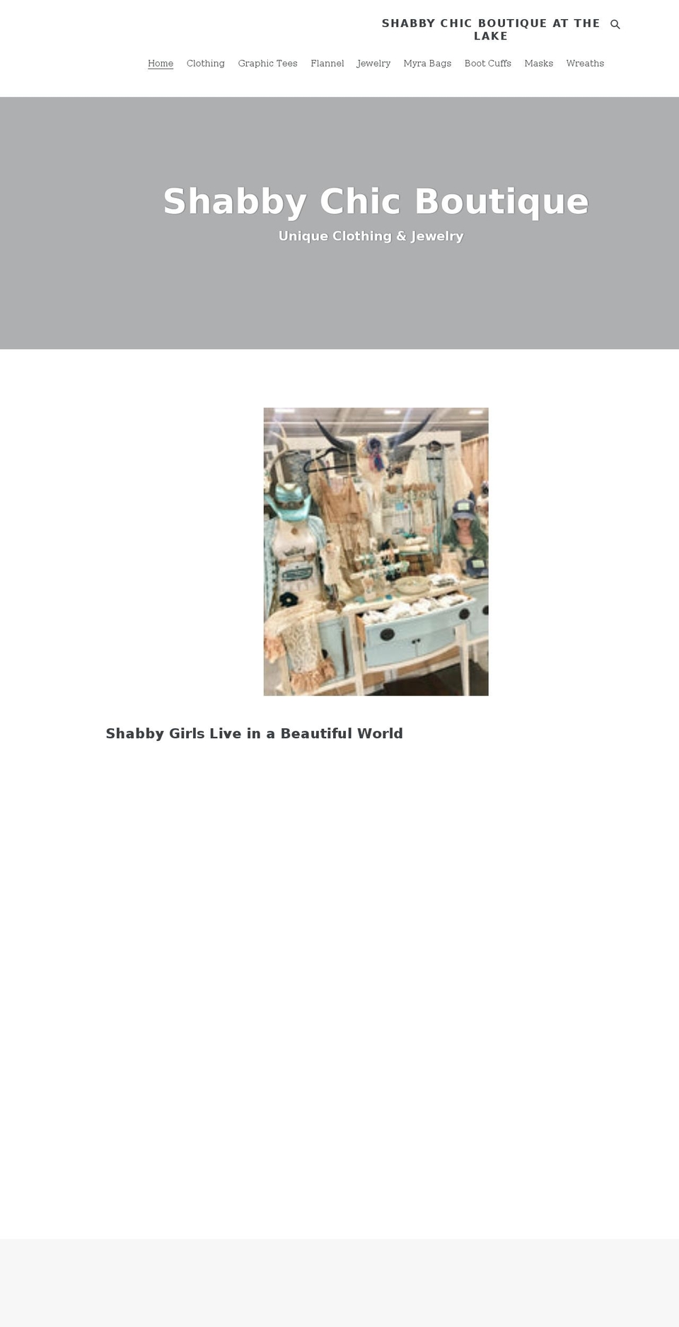 shabbychicosagebeach.com shopify website screenshot