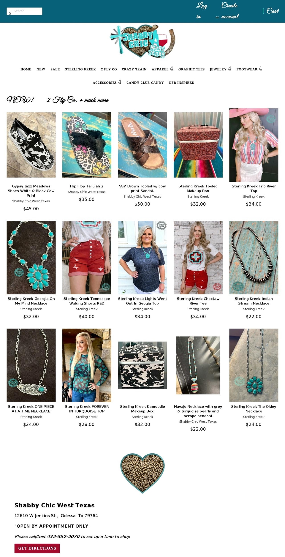shabbychicwesttexas.com — Shopify storefront screenshot