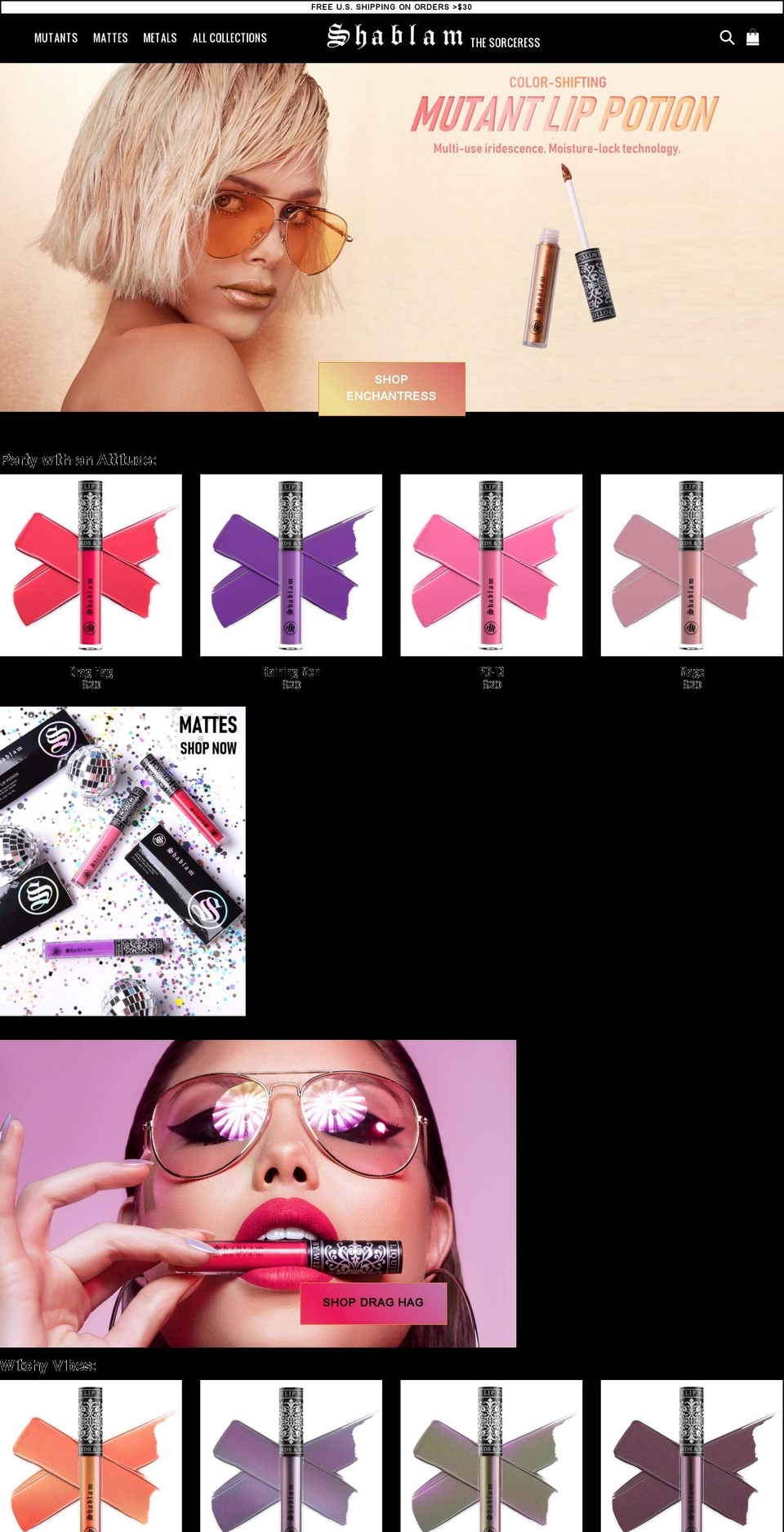 shablamcosmetics.com — Shopify storefront screenshot