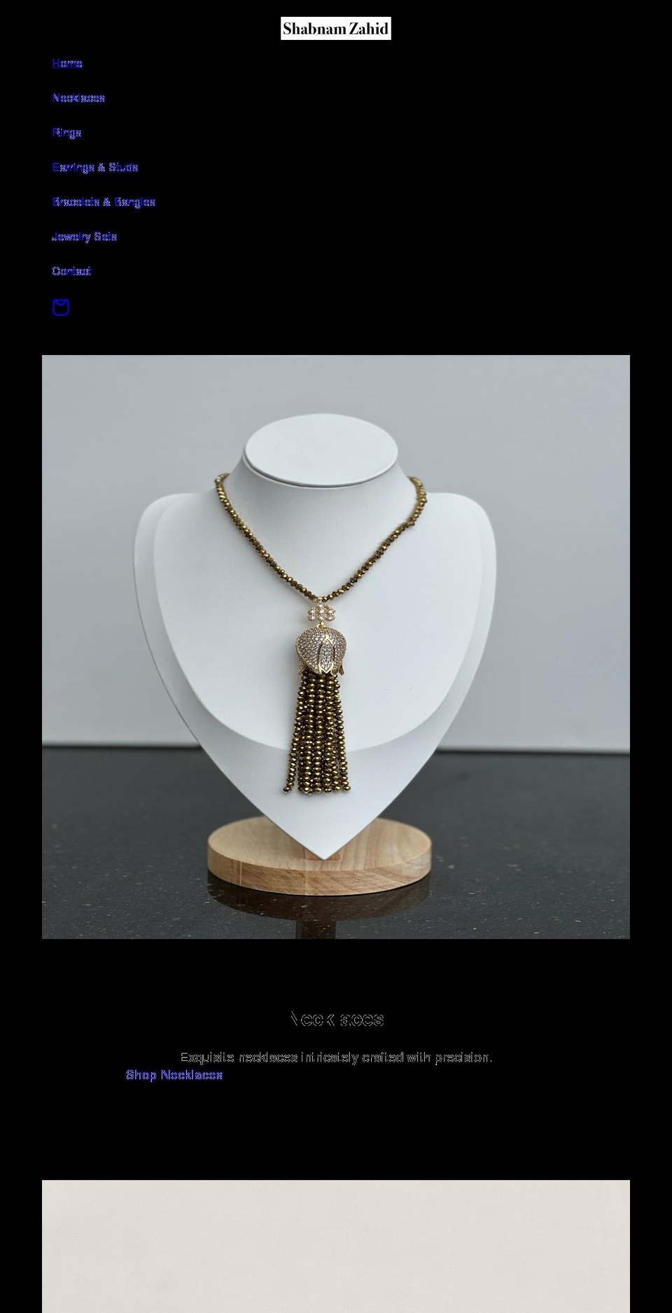 shabnamzahid.com shopify website screenshot