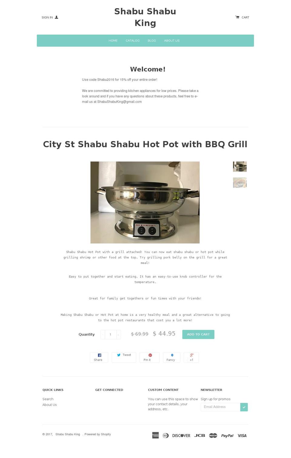 shabushabuking.com shopify website screenshot