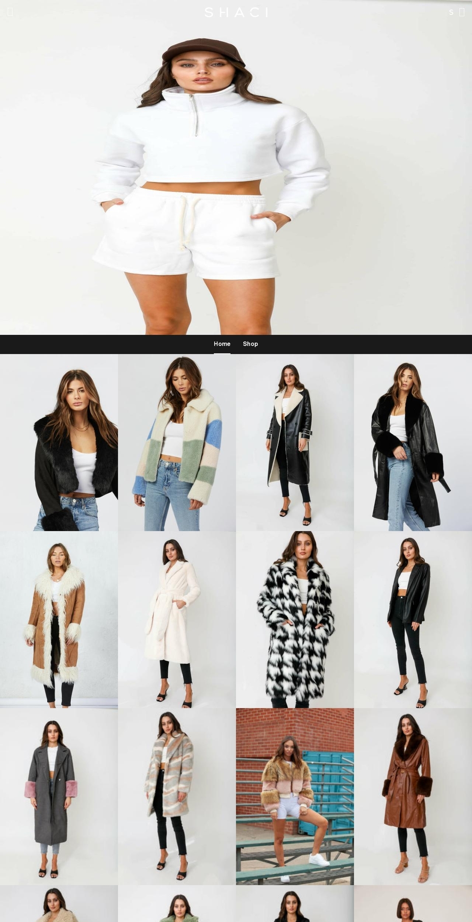 shacithelabel.com shopify website screenshot