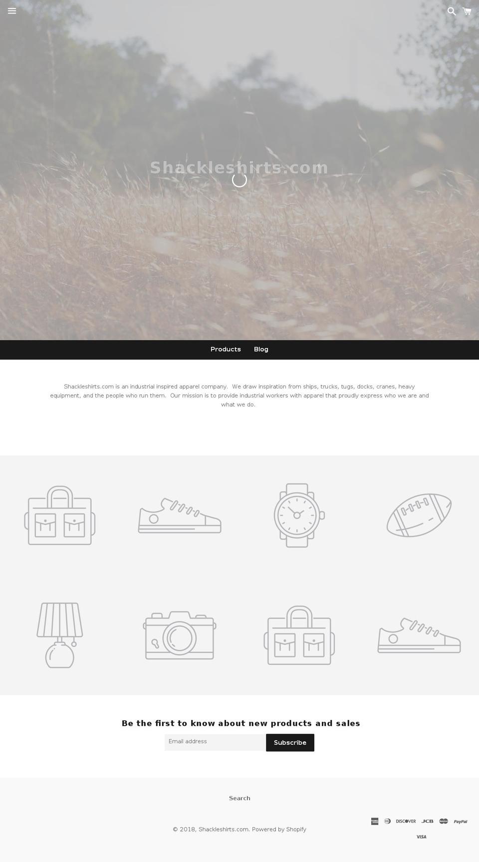 shackledesign.com shopify website screenshot