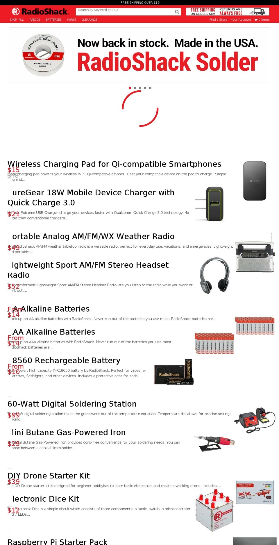 RadioShack 2018-07-12 - Checkout Upgrade Shopify theme site example shackwireless.com