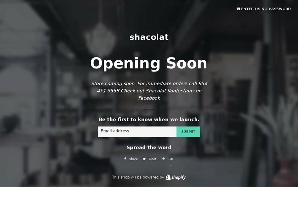 shacolat.com — Shopify storefront screenshot