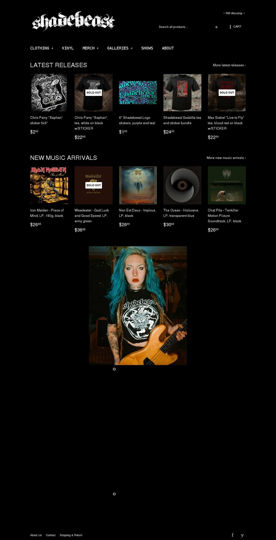 shadebeast.com shopify website screenshot