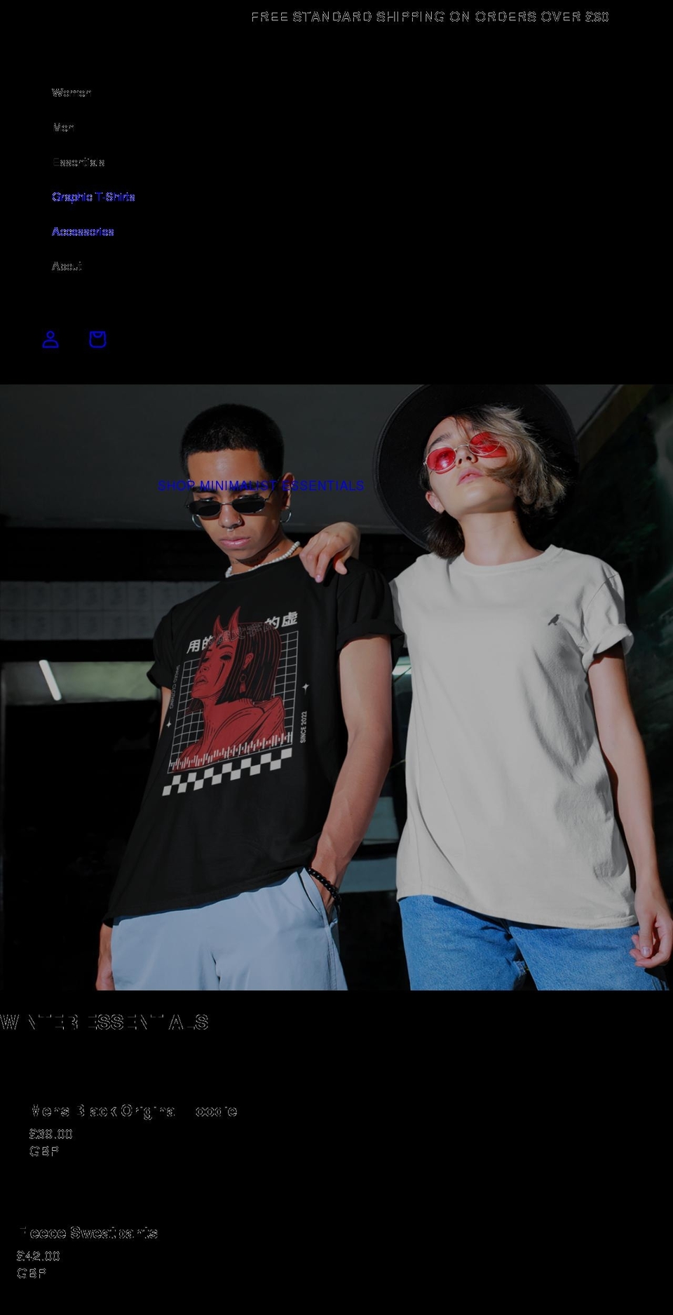 shadedclothing.com shopify website screenshot
