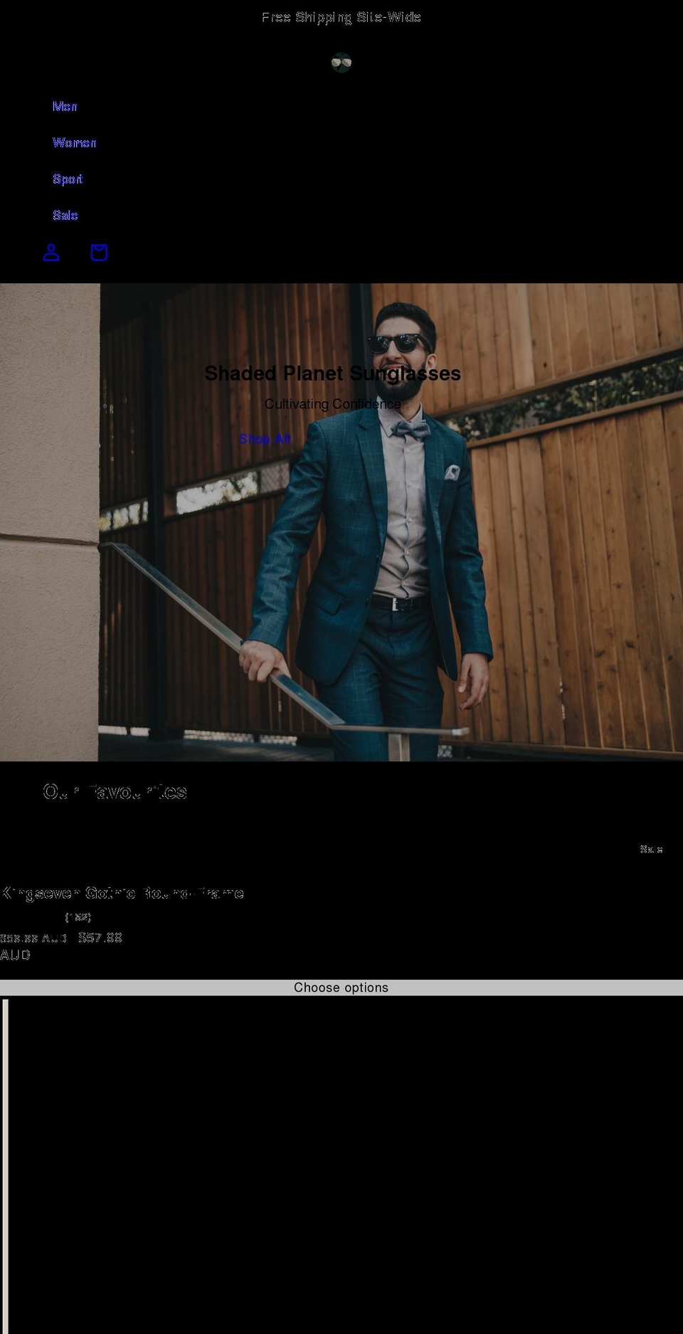 shadedplanet.com — Shopify storefront screenshot