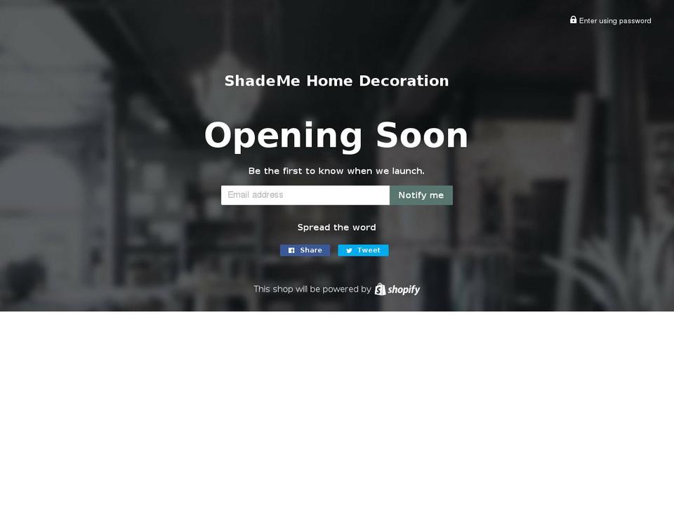 shademe.com shopify website screenshot