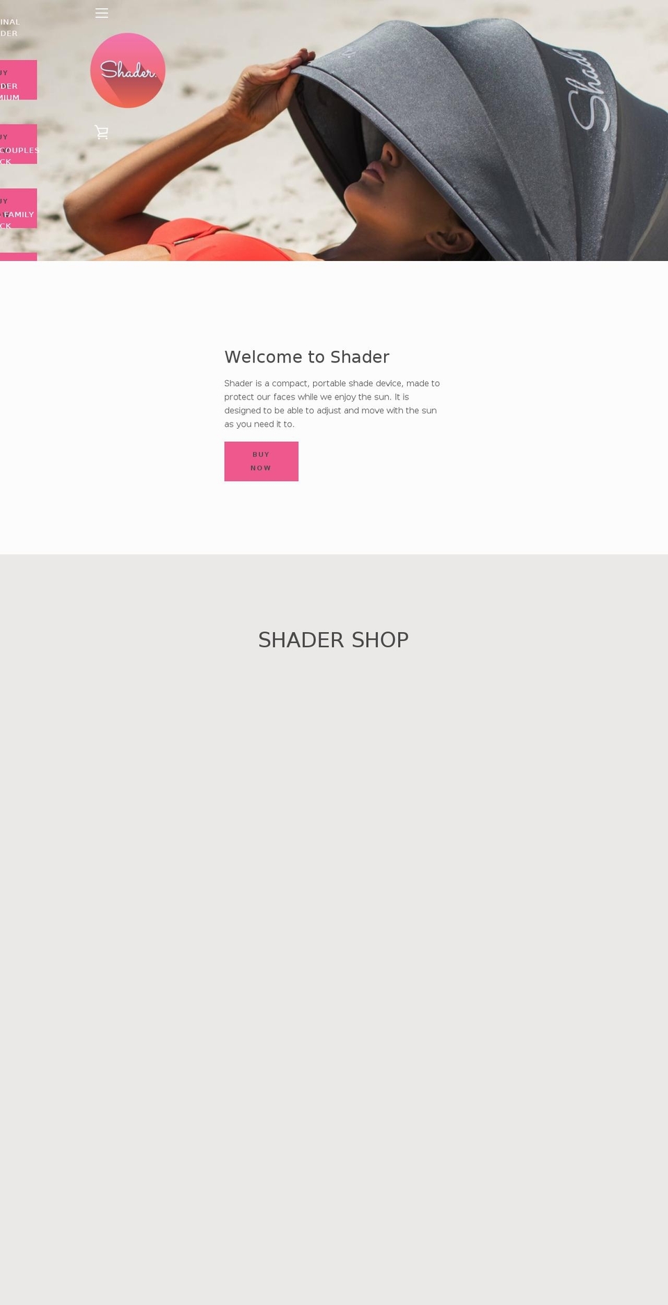 shader.com.au shopify website screenshot