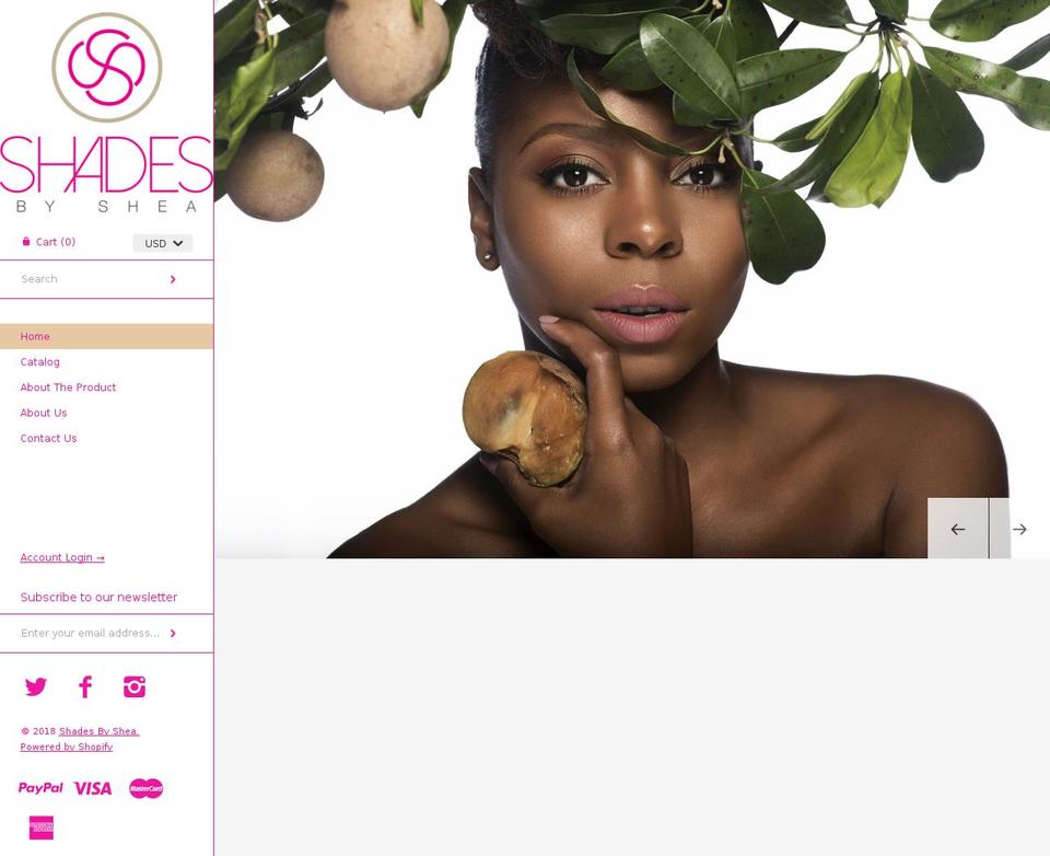 shadesbyshea.com — Shopify storefront screenshot
