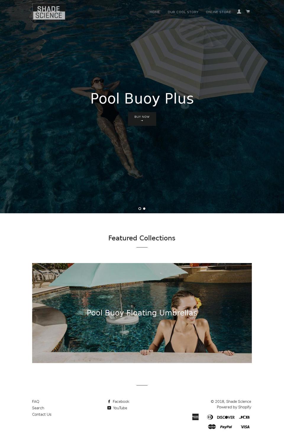 shadescience.com — Shopify storefront screenshot
