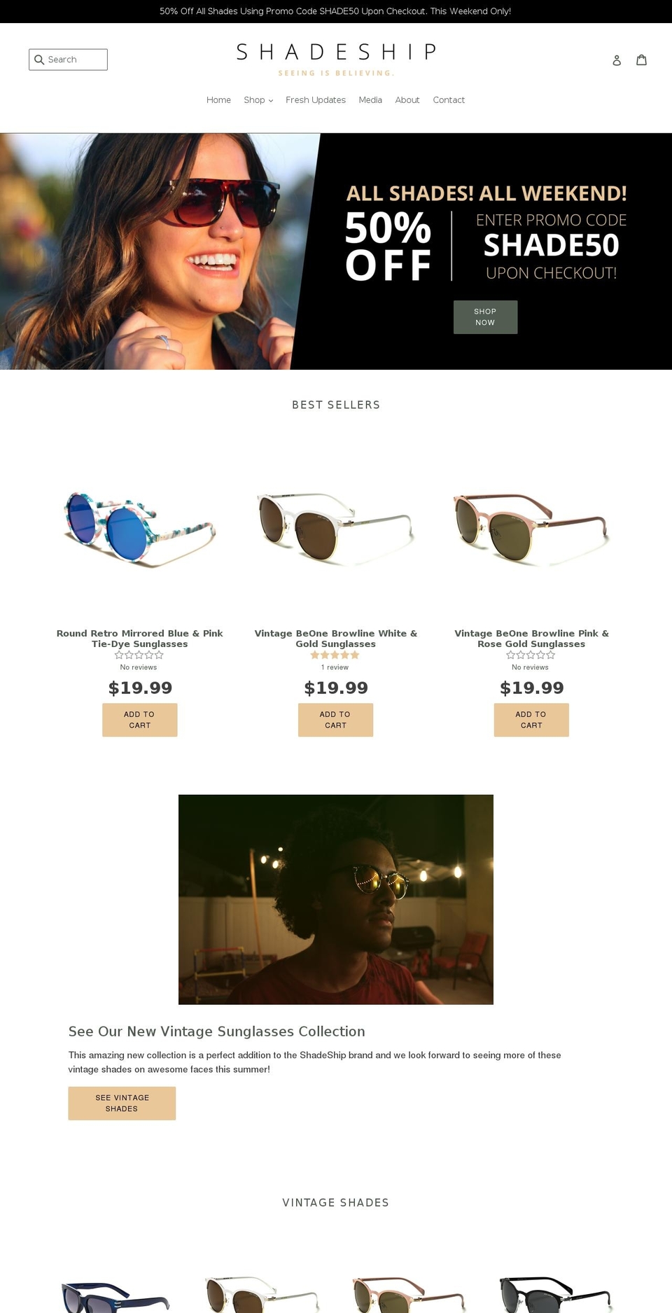 shadeship.com — Shopify storefront screenshot