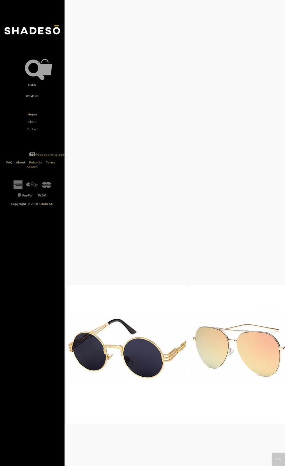 shadeso.com — Shopify storefront screenshot