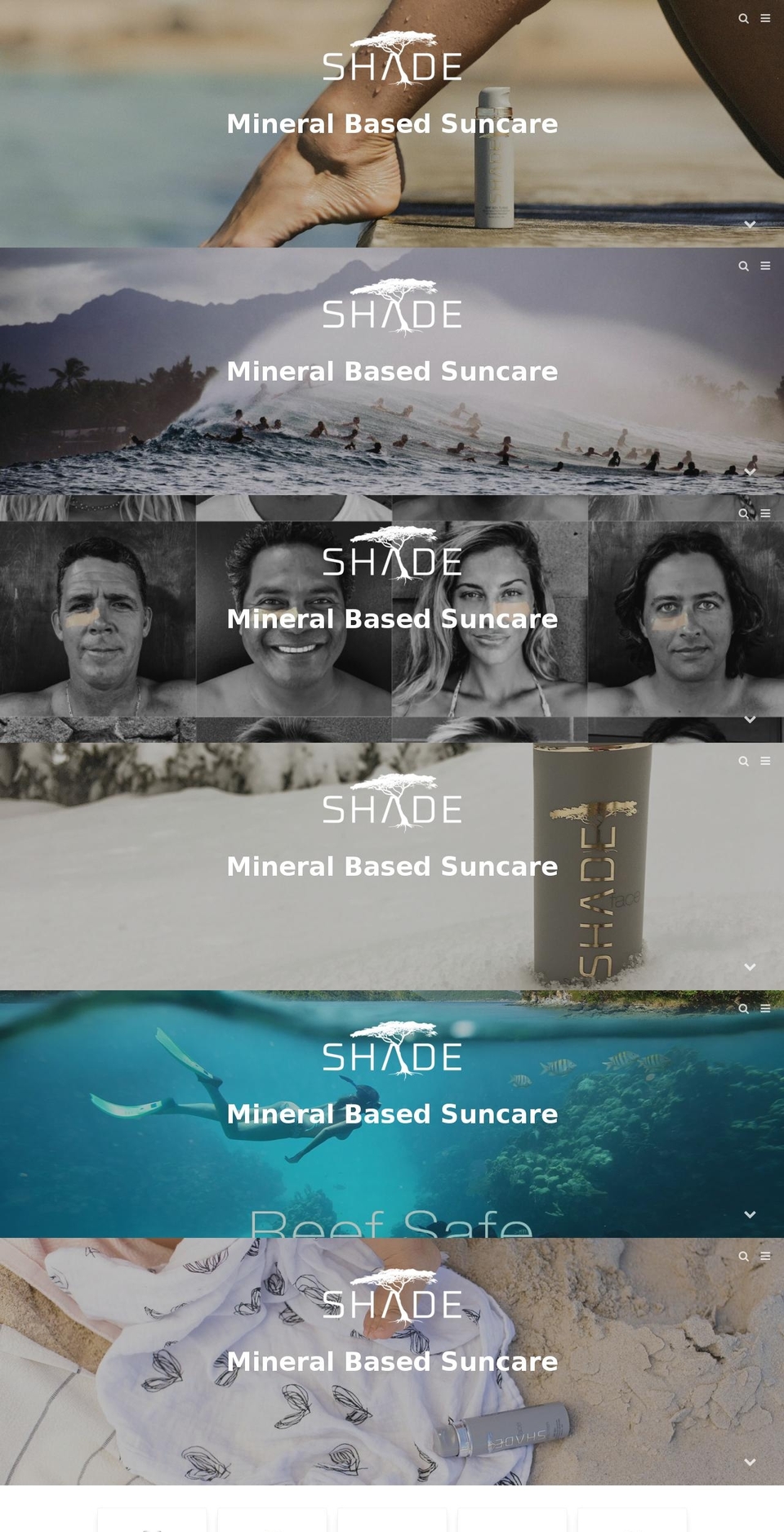 shadesunscreen.com shopify website screenshot