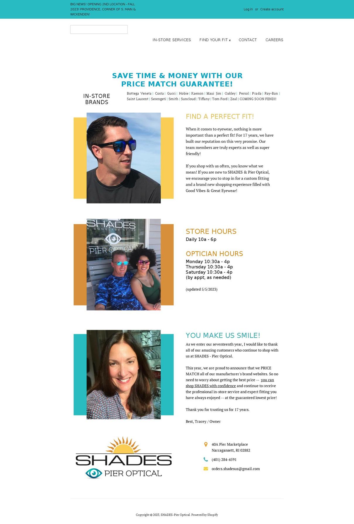 shadesus.com shopify website screenshot