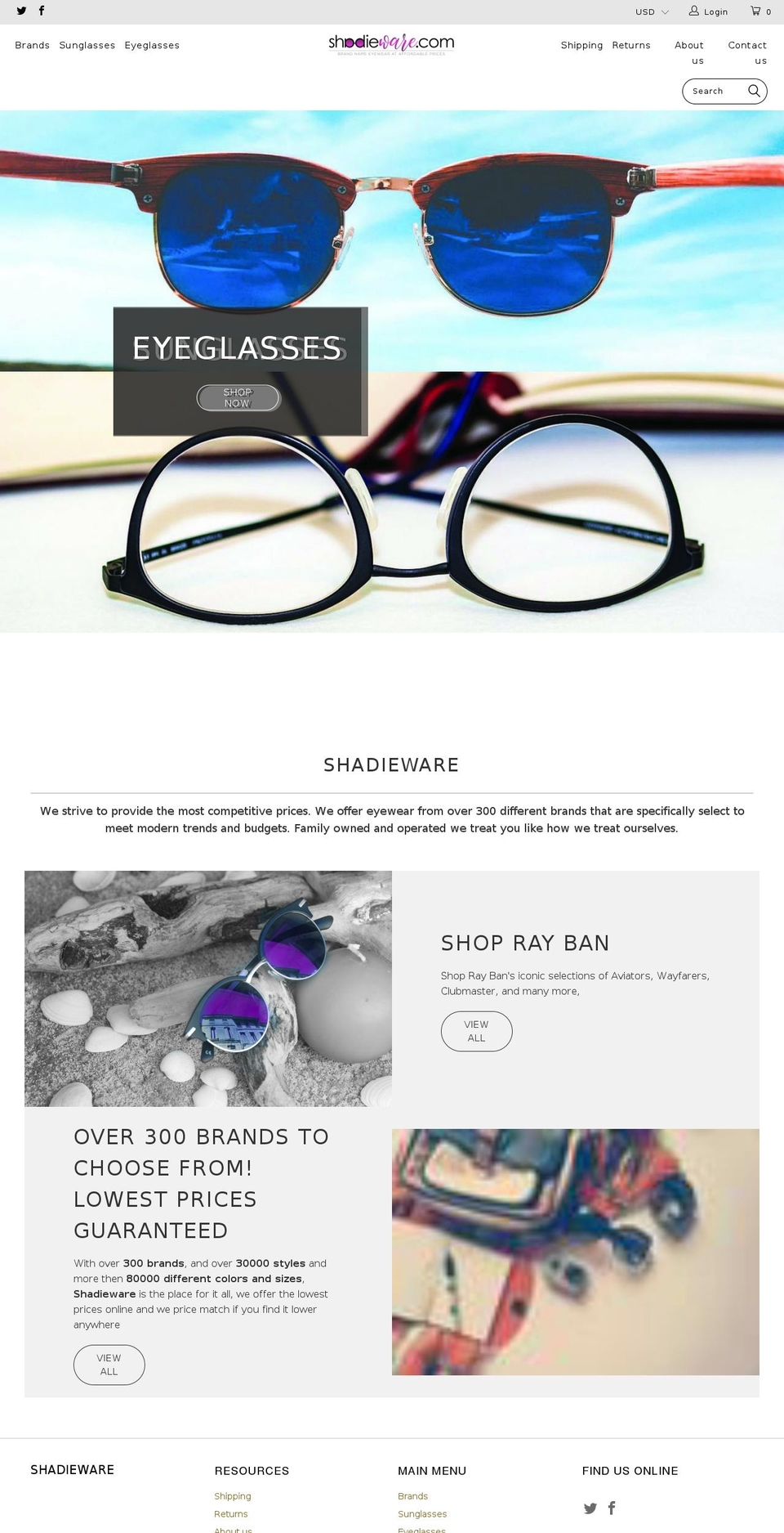 shadieware.com — Shopify storefront screenshot
