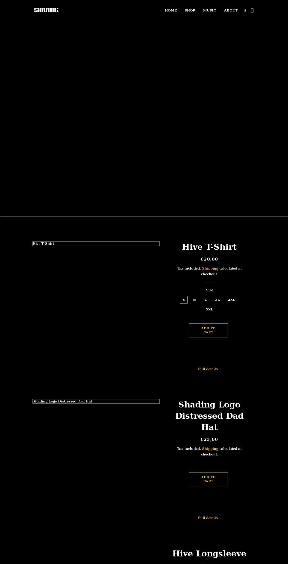 shadingofficial.com shopify website screenshot