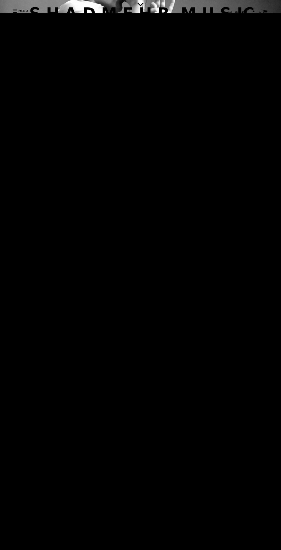 shadmehrmusic.com shopify website screenshot