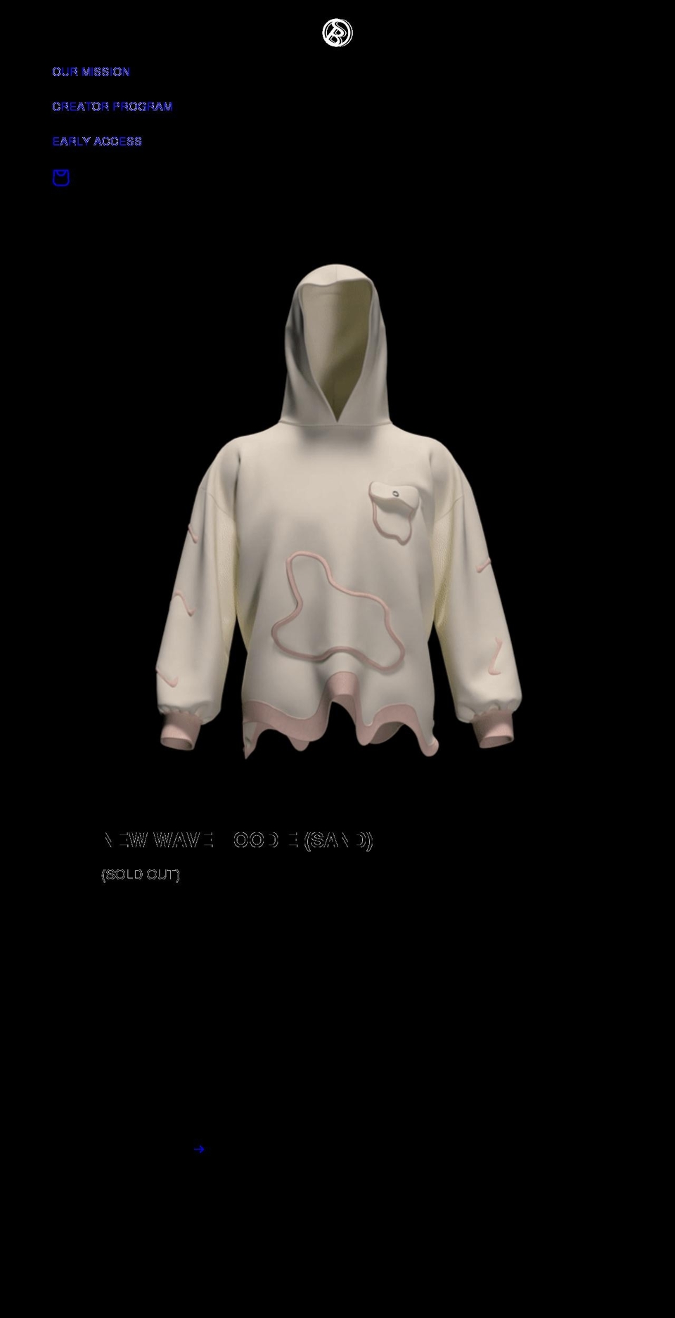 shadowbannedclo.com shopify website screenshot