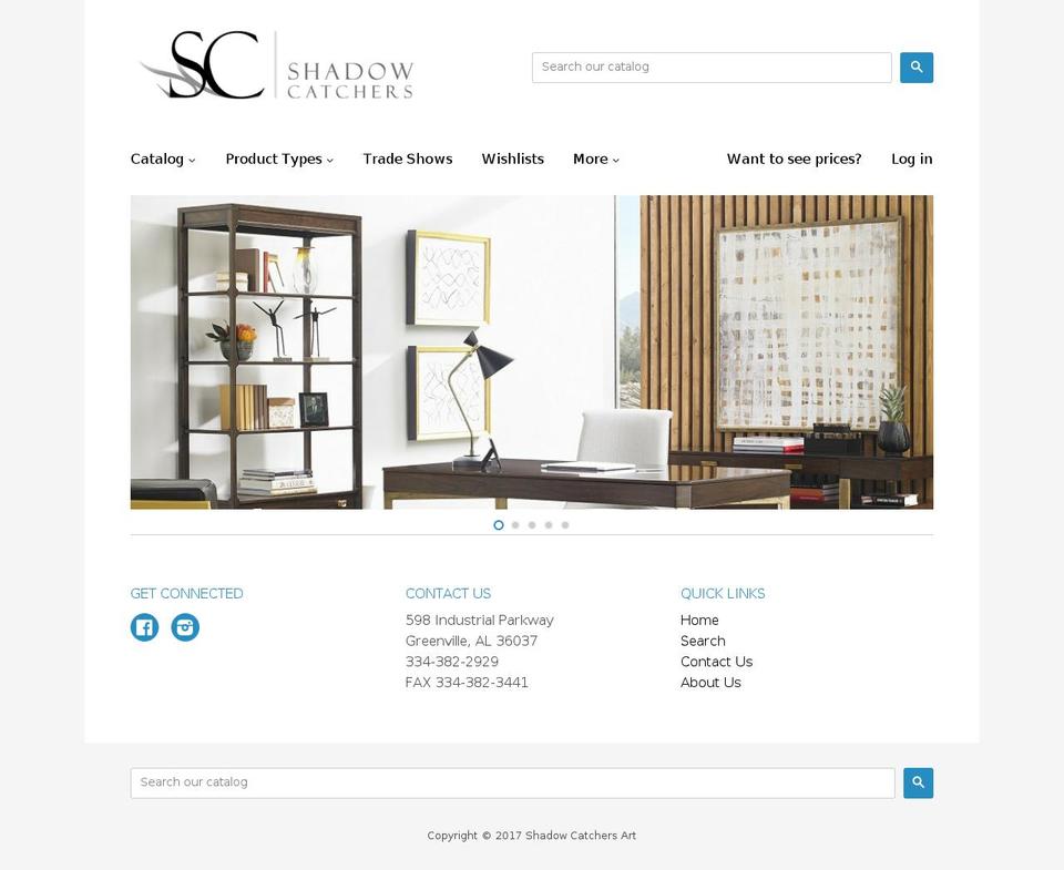 shadowcatchersart.com shopify website screenshot