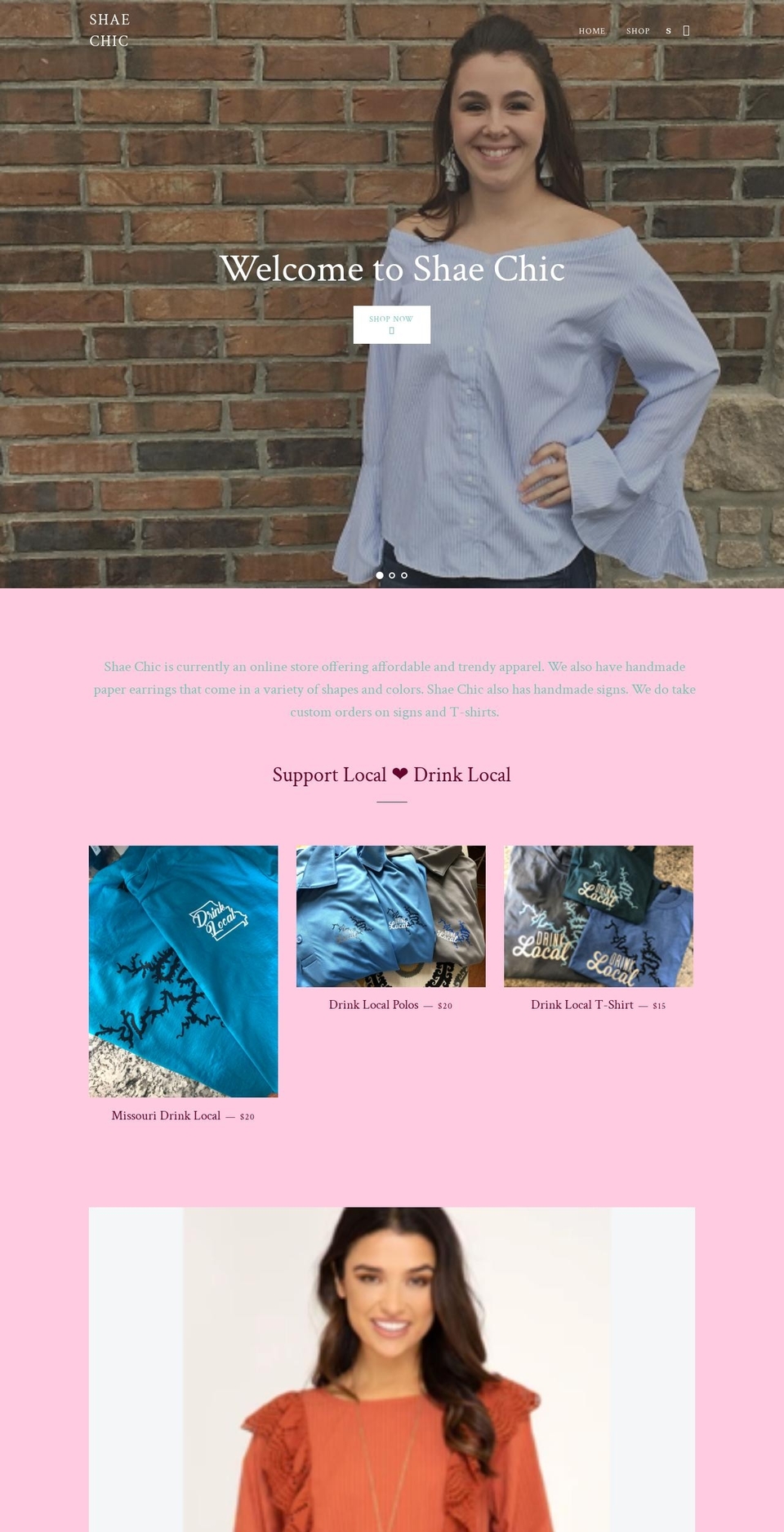 shaechicboutique.com — Shopify storefront screenshot