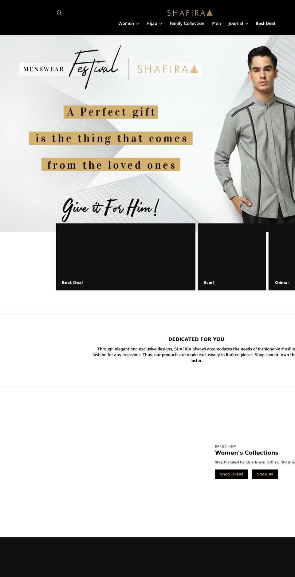 shafira.com shopify website screenshot