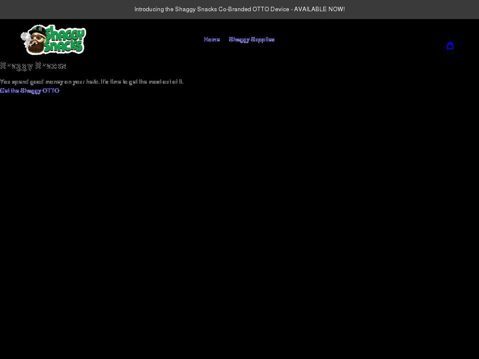 shaggysnacks.shop shopify website screenshot