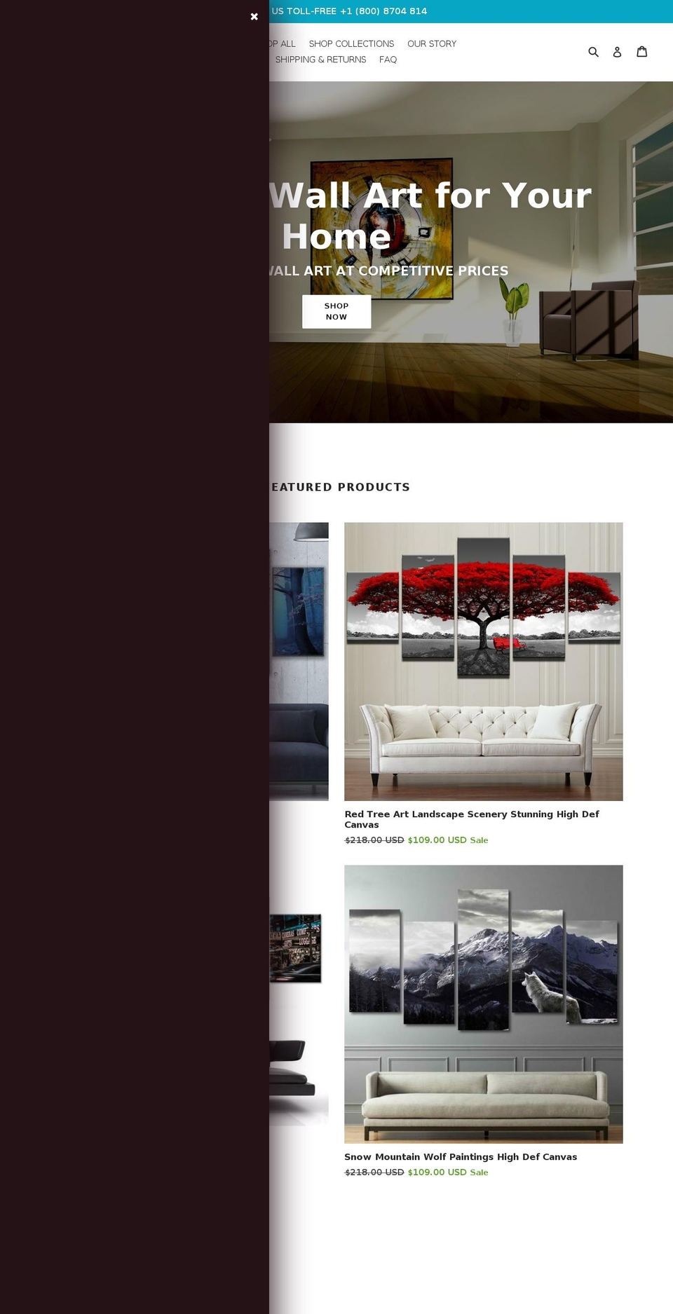 Art Canvas Shopify theme site example shaheen-shopping.myshopify.com