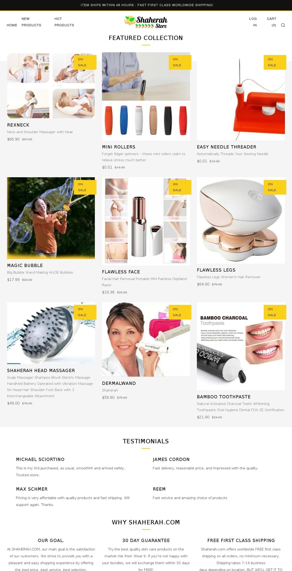 shaherah.com shopify website screenshot