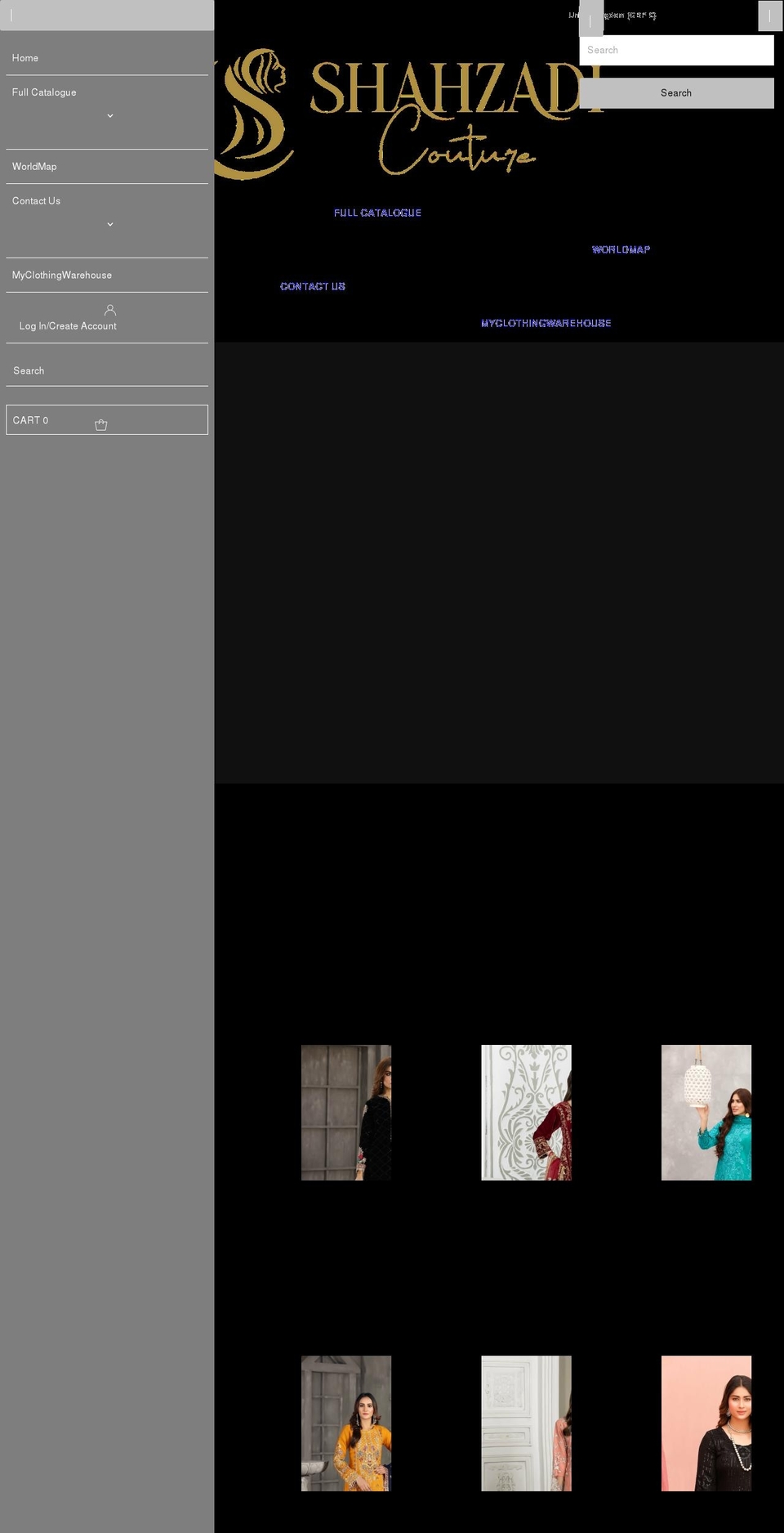 shahzadicouture.co.uk shopify website screenshot