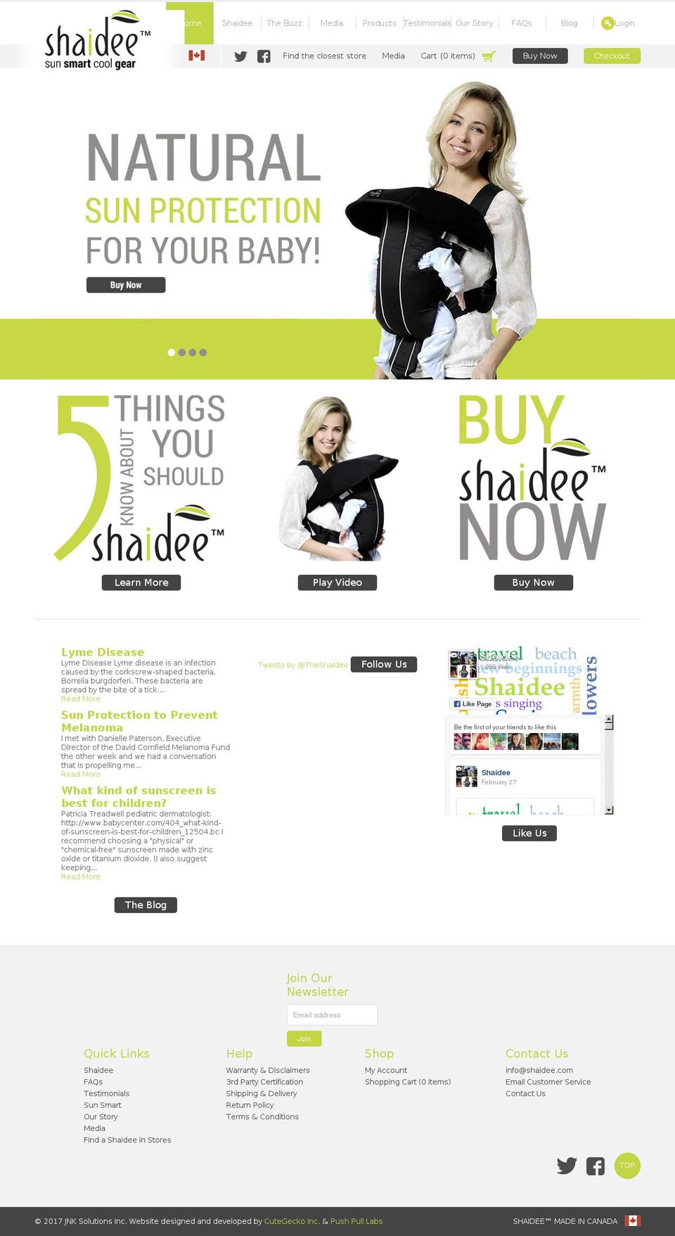 shaidee.ca shopify website screenshot