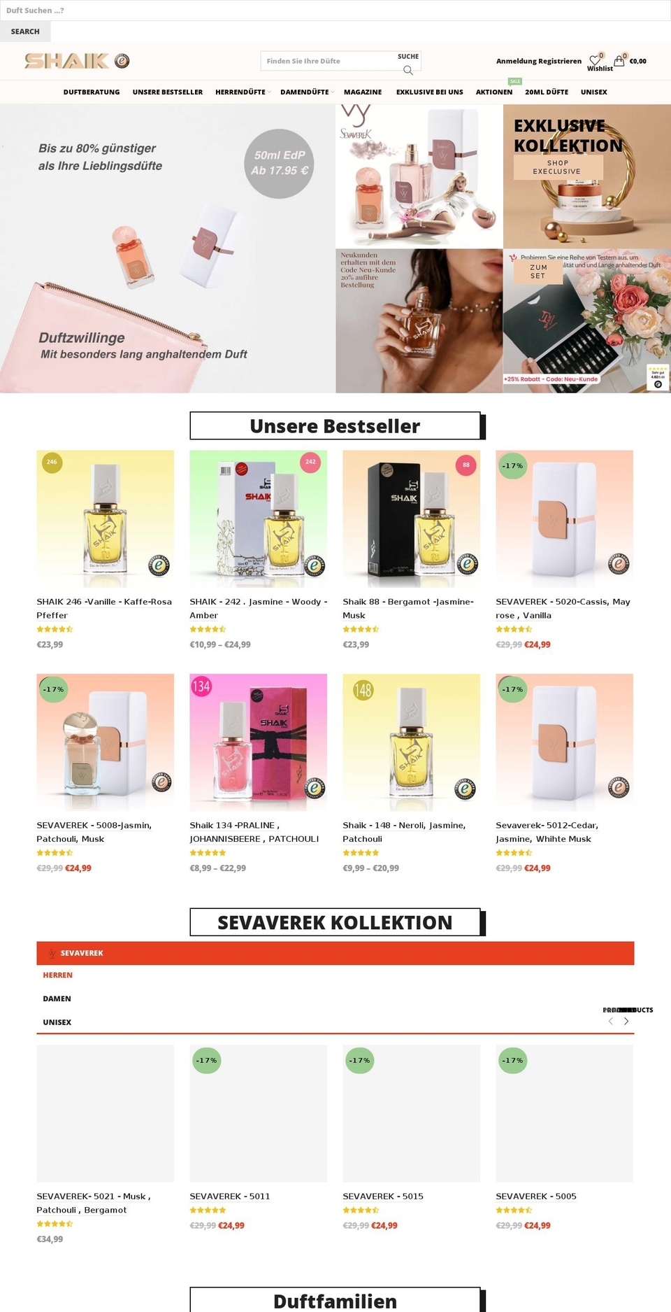 shaikperfume.com shopify website screenshot