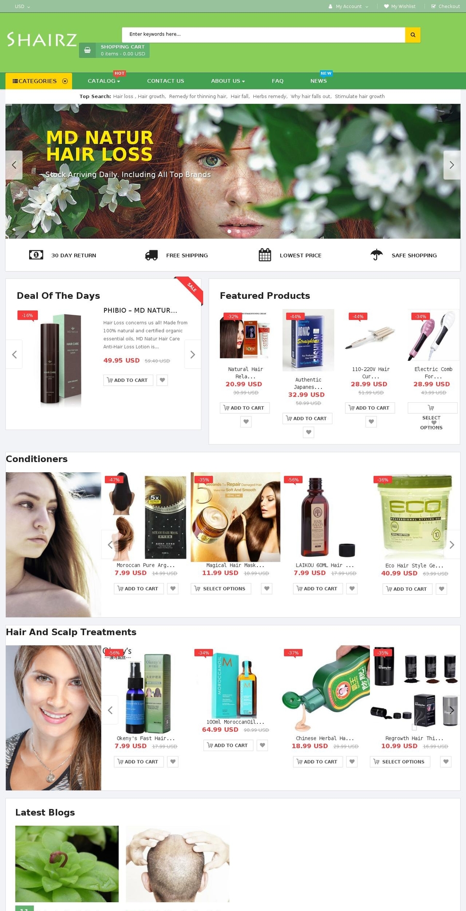 shairz.com — Shopify storefront screenshot