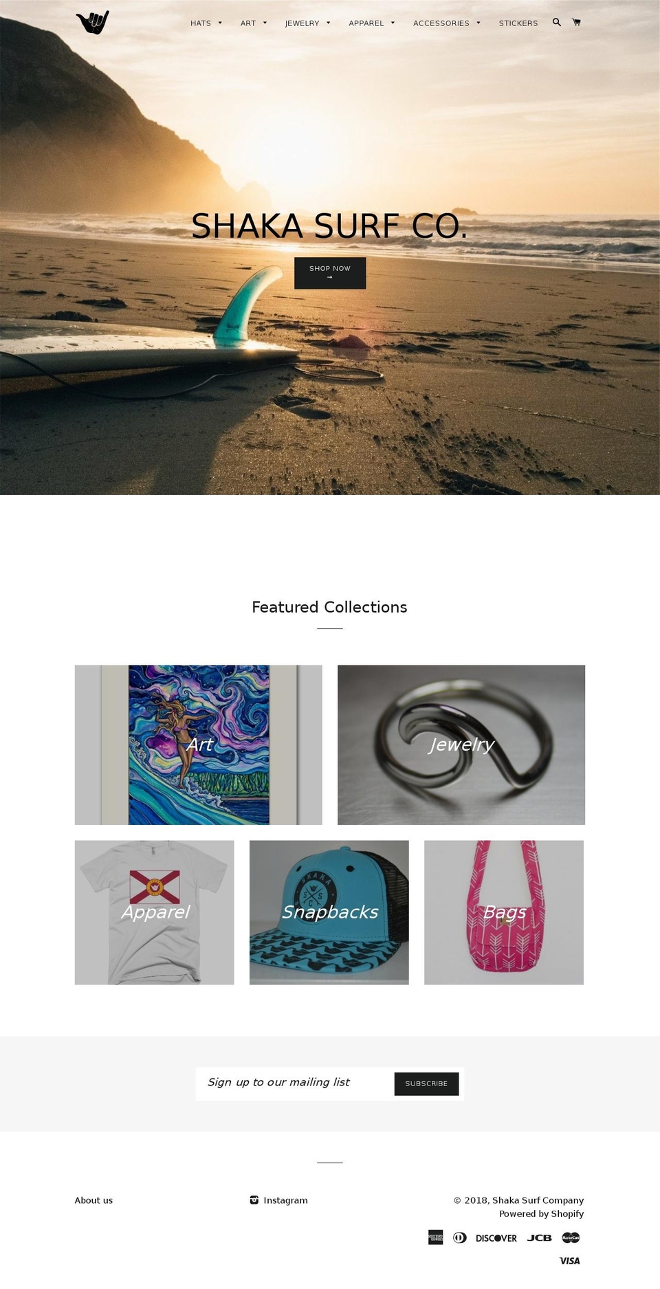 shaka.surf shopify website screenshot