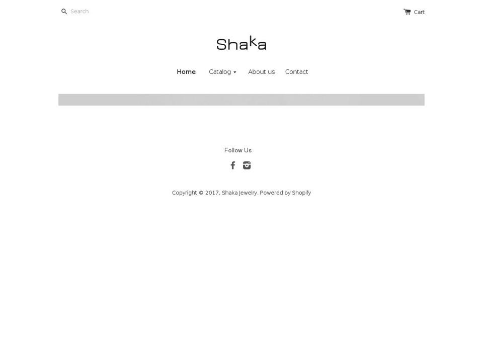 shakajewelry.com shopify website screenshot