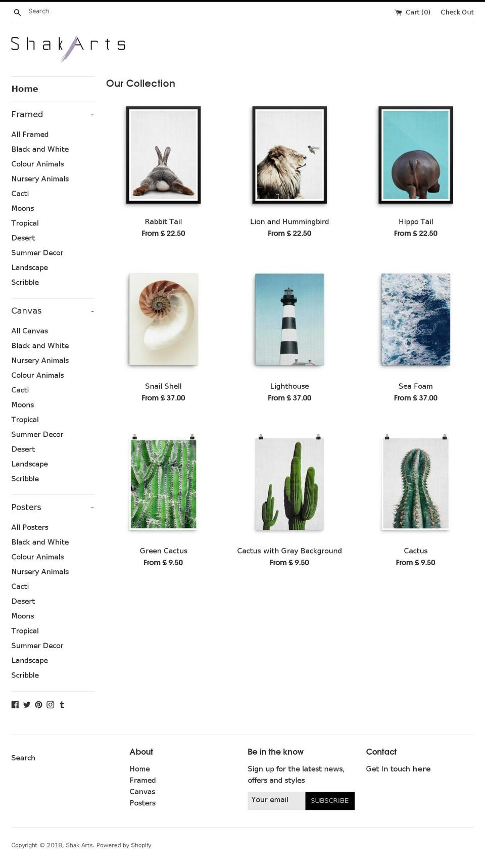 shakarts.com — Shopify storefront screenshot