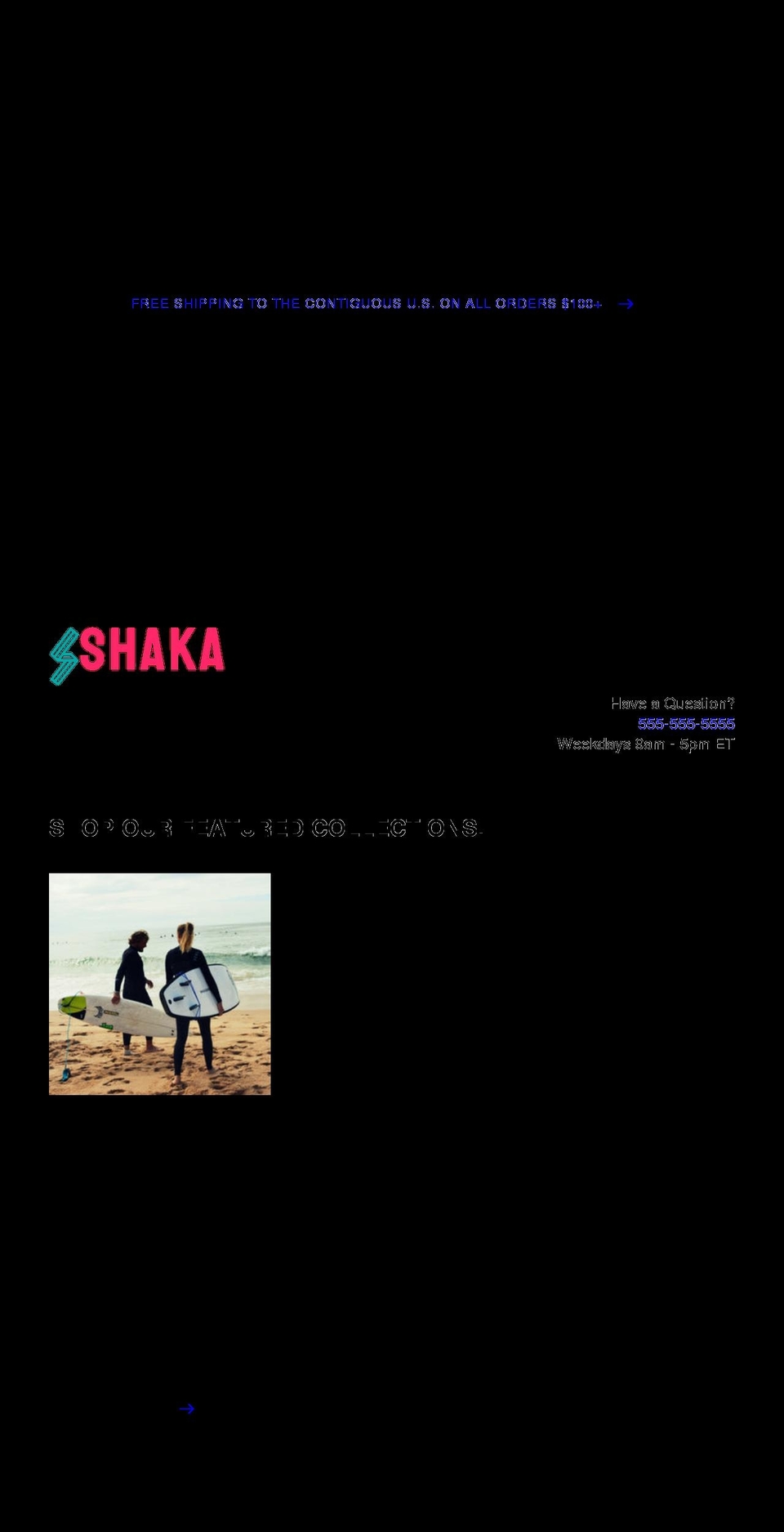 DSL Theme Shopify theme site example shakasurfboards.com