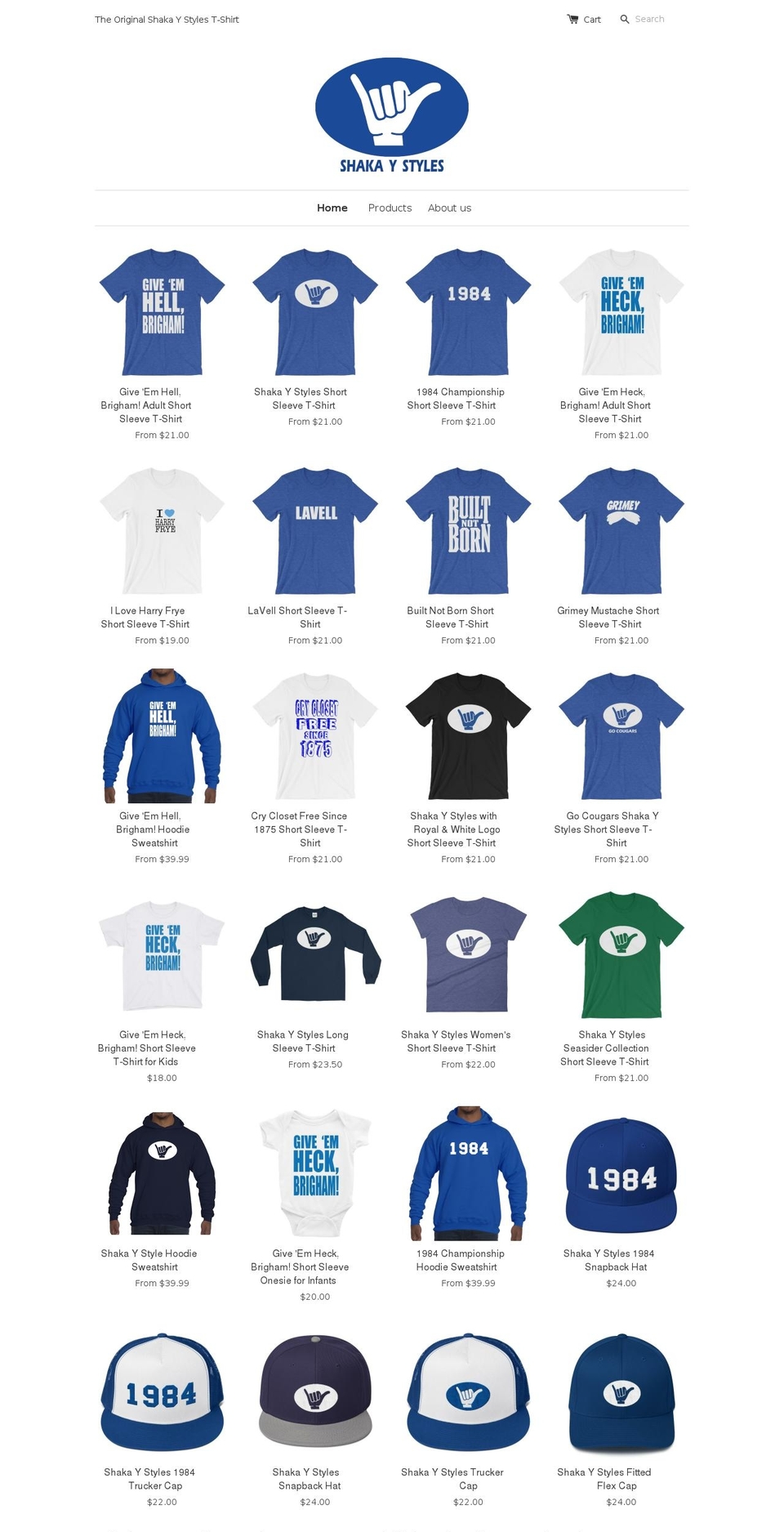 shakaystyles.com shopify website screenshot