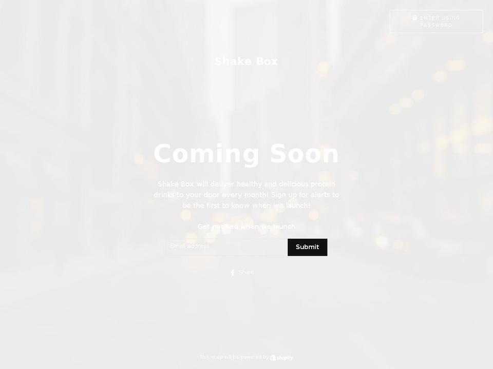 shakebox.com — Shopify storefront screenshot