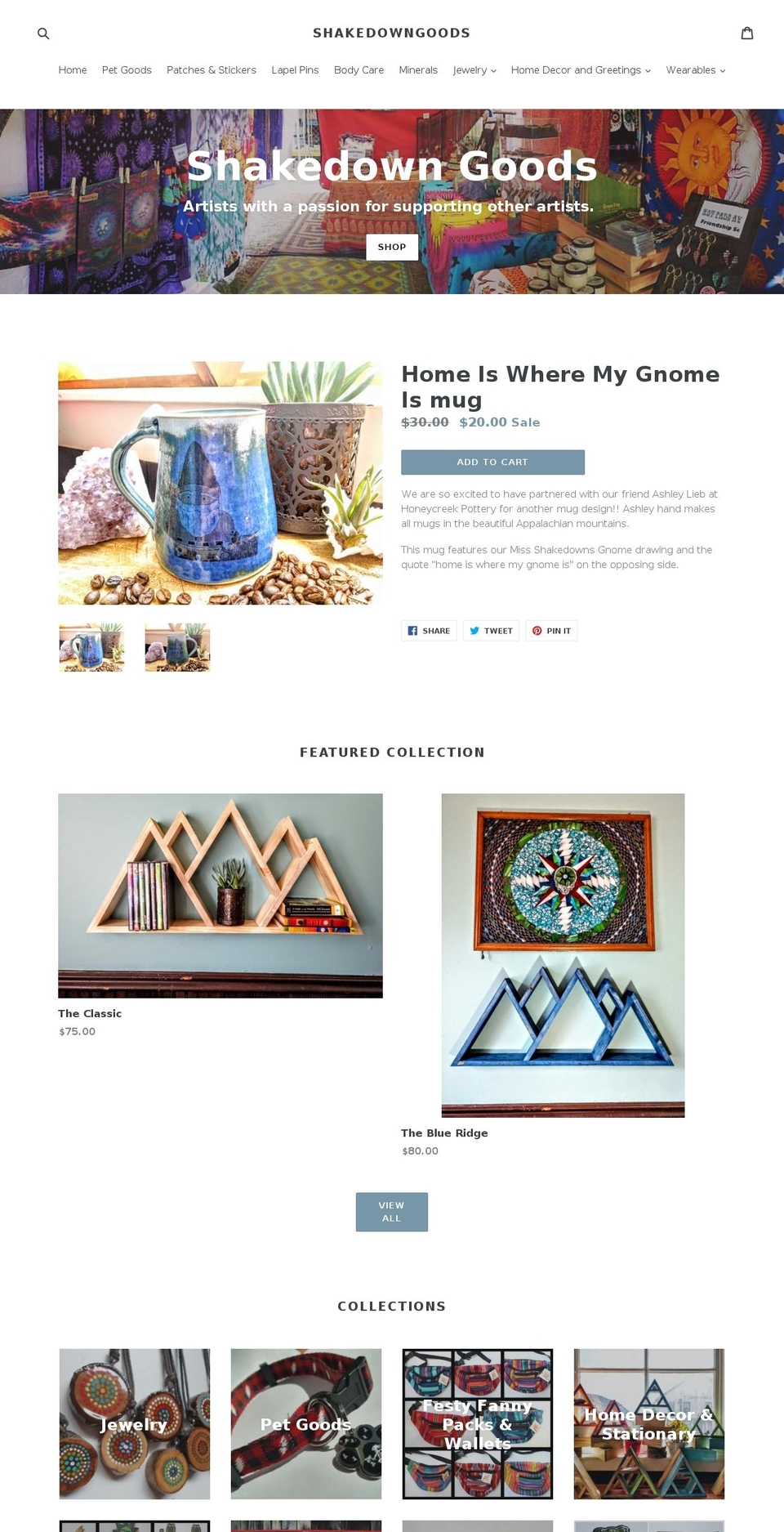 shakedowngoods.com — Shopify storefront screenshot