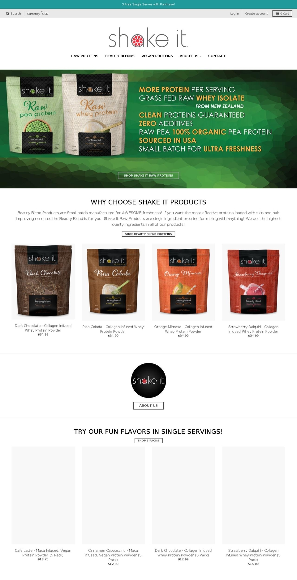 shakeitdrink.com — Shopify storefront screenshot