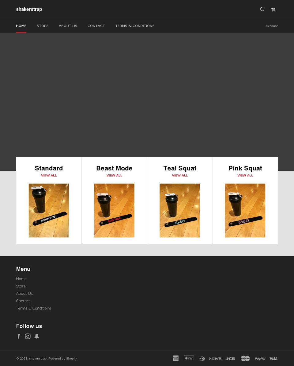 shakerstrap.com — Shopify storefront screenshot