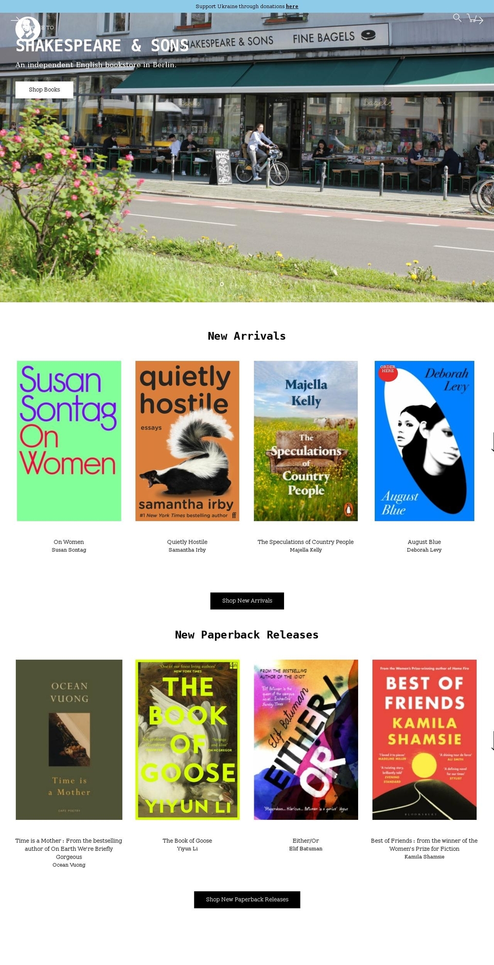 shakespeareandsons.com shopify website screenshot