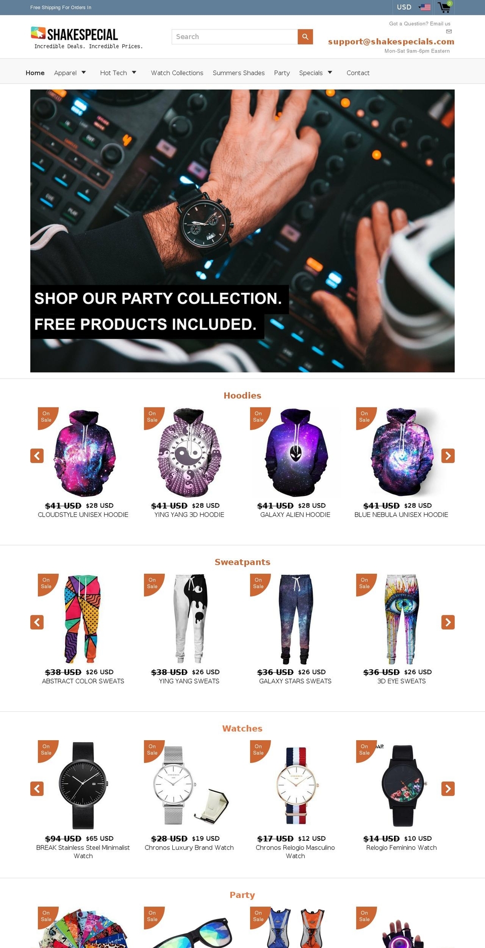shakespecial.com shopify website screenshot